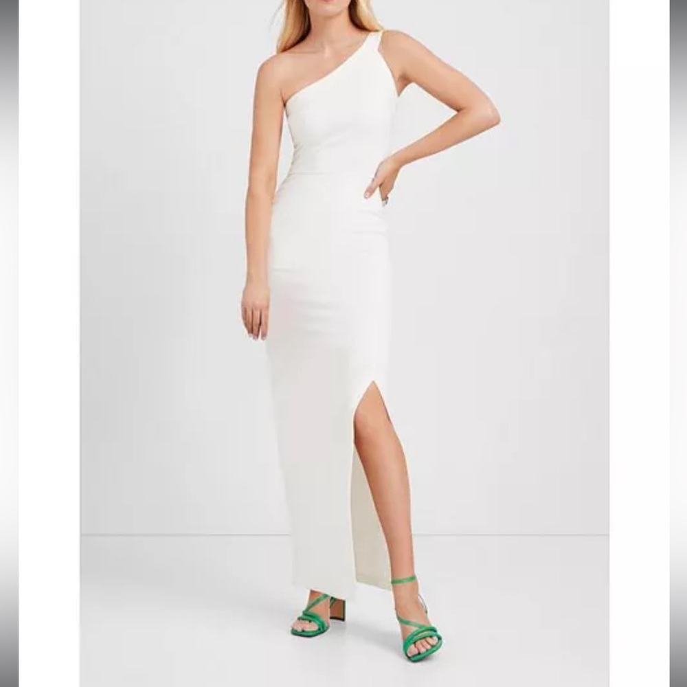 MARCELLA White One-Shoulder Dress